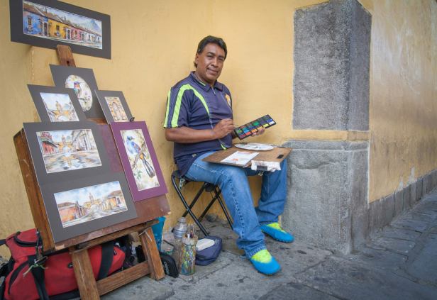 Artista Gabriel Gómez, Antigua Guatemala